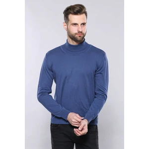 Erkek Slim Fit Desensiz Balıkçı Yaka Pamuk Triko