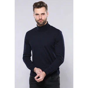 Erkek Slim Fit Desensiz Balıkçı Yaka Pamuk Triko