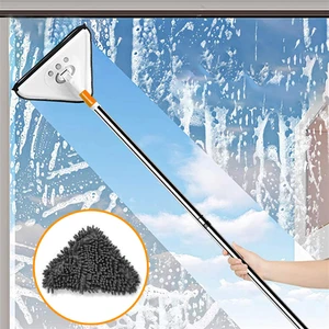 Turuncu Koli Vip Üçgen Mop Cam Duvar Tavan Fayans Parke Temizleyici Teleskopik Sap Vileda Tablet Mop