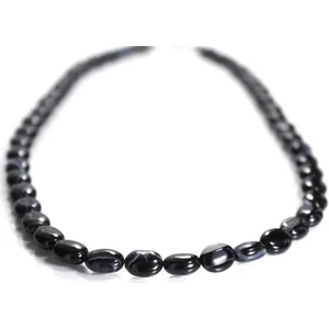 Ilgın Doğal Taş Takı Siyah Akik Işlenmemiş Doğal Taş Kolye