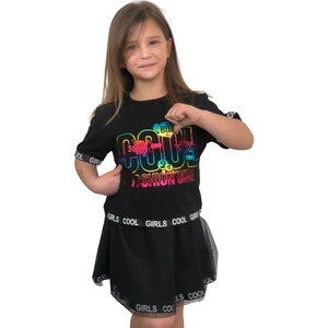 Lolli Boom Kids Kız Çocuk Dalgıç Kumaş Cool But Sweet Tül Detaylı Etek Alt Üst Takım
