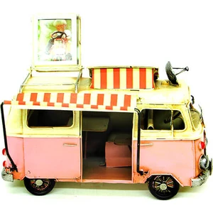 Mnk Home Dekoratif Metal Minibüs Çerçeveli ve Tenteli C0239