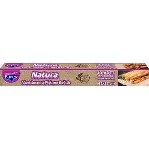 Natura Ağartılmamış Hazır Kesilmiş Pişirme Kağıdı 10'lu