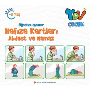 Türkiye Diyanet Vakfı Yayınları Öğretici Oyunlar Hafıza Kartları Abdest ve Namaz 42 Kart