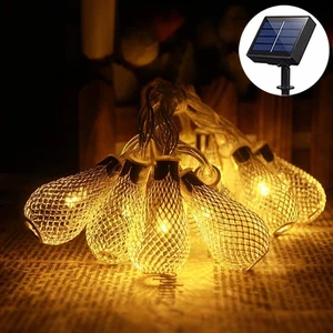 Solar 30LED Ampül 4 mt 8 Mod Metal Güneş Enerjili Bahçe Aydınlatma Dekorasyon Günışığı