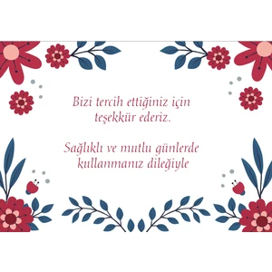 Tellgraf Teşekkür Kartı 5.5 x 8.5 cm