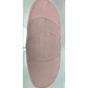 Kanaviçe Işlemelik Oval Yatak Odası Takımı (Pudra)