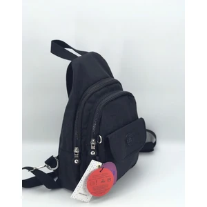 Mega Çanta Gladness Kadın Krinkıl Küçük Boy Çapraz ve Sırt Çantası Siyah