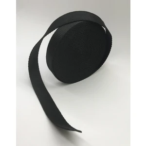 2,5 cm Siyah Kolon - Şerit - Dar Dokuma - 5 Mt.