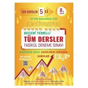 Nartest Yayınevi 8. Sınıf Omage Motivasyon Tüm Dersler 5'li Fasikül Deneme Sınavı