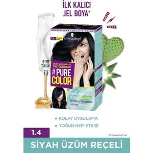 Shwarzkopf Pure Color Jel Saç Boyası 1.4 Siyah Üzüm Reçeli