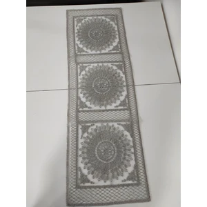 Morza Home Runner Kumaş Kare (36X110CM) Gri