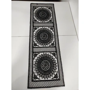 Morza Home Runner Kumaş Kare (36X110CM) Siyah