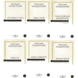 Hasan Ali Yücel Klasikleri : Kral Lear - On Ikinci Gece - Yanlışlıklar Komedyası - Kuru Gürültü - Kısasa Kısas - Pericles  - Shakespeare  - 6 Kitap