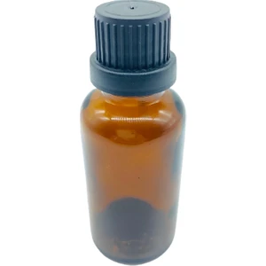 Şişe Dükkanı Cam Amber Şişe Düz Kapak Kör Tıpalı 30 ml 10'lu