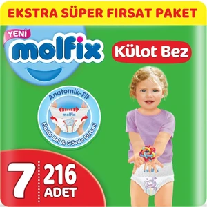 Külot Bebek Bezi Beden:7 (19+Kg) Xx Large 216 'lı Ekstra Süper Fırsat Pk