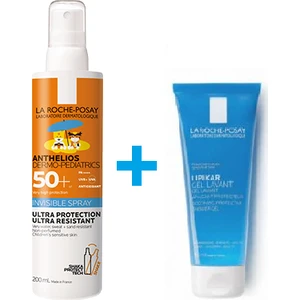 La Roche-Posay La Roche Posay Anthelios Dermo Pediatrics Sprey Spf 50+ 200 ml + Lipikar Gel Lavant 100 ml Avantajlı Set