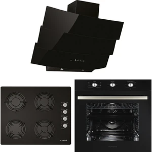 Century Siyah 3'lü Ankastre Set MODW-GLS640-MFA614