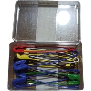 (1 Adet) No4 Renkli Çengelli Iğne 6 cm 10 Adetli Çatal Iğne (1 Adet)