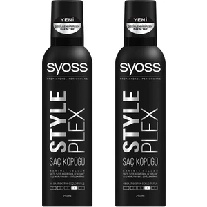 StylePlex Saç Köpüğü 48 Saat Ekstra Güçlü Tutuş ve Nemlendirme – 250 ml x 2, Tüm Saç Tiplerine Uygun