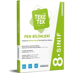 Pruva Akademi 8. Sınıf Teke Tek Fen Bilgisi Soru Bankası