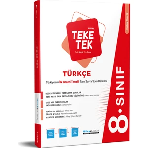 Pruva Akademi 8. Sınıf Teke Tek Türkçe Soru Bankası