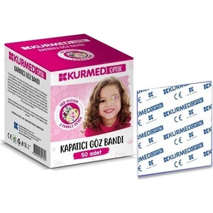 Optik Kız Çocuk Göz Kapama Bandı 50 Adet Tekli Paketli