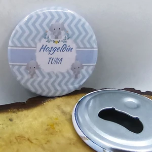 Hayaller Dükkanı 10 Adet Fil Konspet Baby Shower Partisi Baskılı Metal Magnet Açacak 58 mm Bebek Doğum Si