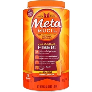  Metamucil Psyllium Fiber Supplement - Orange Smooth Portakal Smotthy 1.36KG