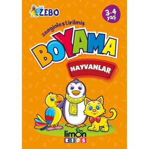 LimonKIDS 3-4 Yaş Zenginleştirilmiş Boyama - Hayvanlar