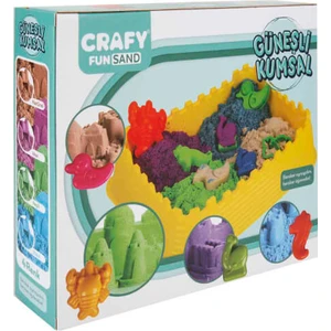 Sunman 1000 gr Crafy Oyun Kumu Güneşli Kumsal Renkli - 13 Parça