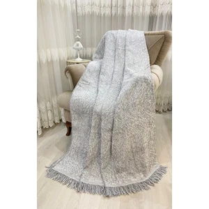 Özlü Home Lüks Pamuklu Koltuk-Çekyat Örtüsü Gri