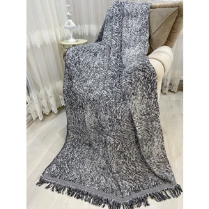 Özlü Home Lüks Pamuklu Koltuk-Çekyat Örtüsü Siyah