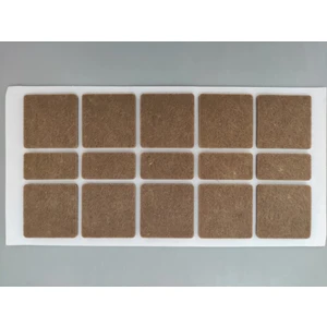 4 x 4 cm Kahverengi Keçe 18'li