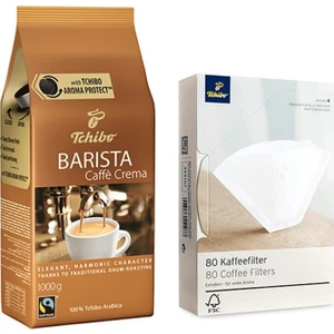 Barista Caffe Crema Çekirdek Kahve 1000 gr - 80'li Filtre Kahve Kağıdı