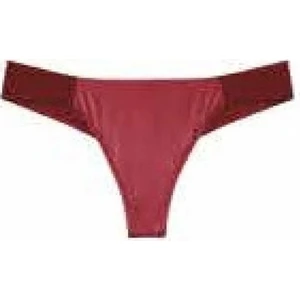 Magic Form 459 Deri Kumaşlı Brazil String Külot - Bordo