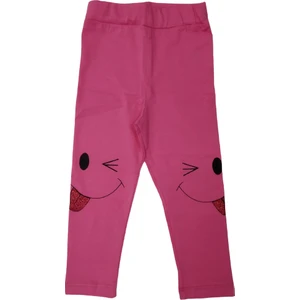 Timi Kids Kız Çocuk Kırmızı Sim Dil Baskılı Ince Yazlık Uzun Tayt