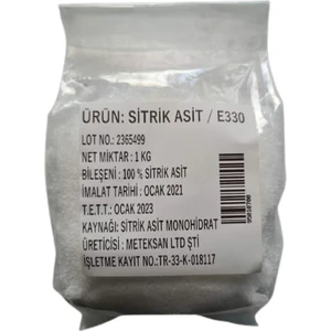 Toz Limontuzu 1 Kg, Sitrik Asit Toz