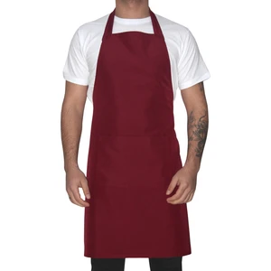 Dr. Mia Aşçı Önlüğü Mutfak Önlüğü Unisex Alpaka Kumaş Cepli Önlük Siyah