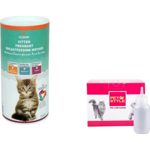 Yavru ve Anne Kediler Için Süt Tozu 200 gr + Pet Style Biberon