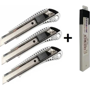wınnboss 3 Adet Metal Maket Bıçağı 10 Adet Maket Bıçağı Yedeği

