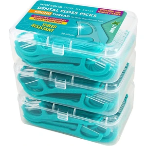 Round Thread Dental Floss Picks Mint 50 Adet Seti