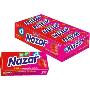 Nazar Sakız 5'li Şekersiz Çilek 20'li