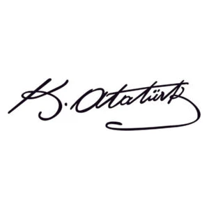 Sticker Masters Sticker Master Kemal Atatürk Imzası Araba Oto Etiket Motor Pc Laptop 20 cm Siyah