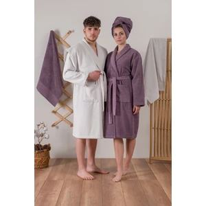 Cotton Box Cotton Jakarlı Aile Bornoz Seti Camilla