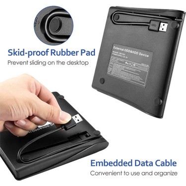 Wozlo USB 3.0 Sata Slim 9.5mm DVD Rw Writer Optik Okuyucu Fiyatı