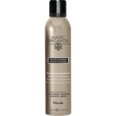 Nook Magic Arganoil Yıpranmış Saçlar İçin Onarıcı Sabitleyici Şekillendirici Argan Yağlı Saç Köpüğü