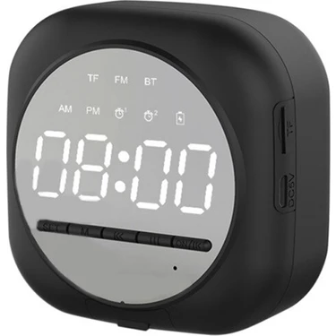 Ally Q12 Bluetooth Hoparlör Fm Radyo Dijital Masa Saati Alarm Uyandırma