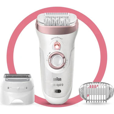 Braun Silk-épil 9 9720 SensoSmart Kablosuz Islak & Kuru 4 Ek Parçalı 2'si 1 Arada