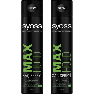 Syoss Maksimum Tutuş Sprey 400 Ml X 2